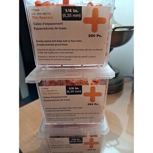 Unbranded 1/4 Tile Spacers 3 Packs Of 250 Pieces (750)